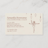 Ivory Secret Geometry Pose Yoga Pilates Spirituell Visitenkarte (Rückseite)