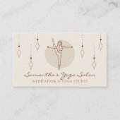 Ivory Secret Geometry Pose Yoga Pilates Spirituell Visitenkarte (Vorderseite)