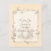 Ivory Shiny Elegant Sparkly Save the Date Postkarte (Vorderseite)