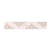 Ivory Sienna Classic Elegante Script Wedding Einladungsbanderole (Flach)