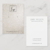 Ivory Silver Sparkle Glitzer-Logo-Vorführung Visitenkarte (Vorne/Hinten)