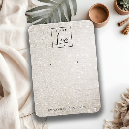 Ivory Silver Sparkle Glitzer-Logo-Vorführung Visitenkarte