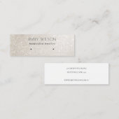Ivory Silver Sparkle Glitzer Shiny Earring Display Mini Visitenkarte (Vorne/Hinten)