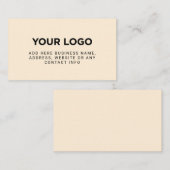 Ivory | Simple Company Logo Visitenkarte (Vorne/Hinten)
