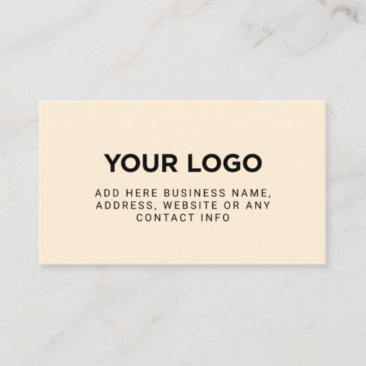Ivory | Simple Company Logo Visitenkarte (Vorderseite)