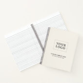 Ivory Simple Minimal Business-Logo-Werbung Notizblock (Innenseite)
