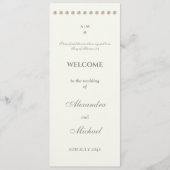 Ivory Simple Pearl Christian Wedding Program Programm (Vorderseite)