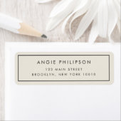 Ivory Simple Typografy Chic Return Address Label (Insitu)