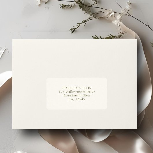 Ivory | Simple Wedding Address Adressaufkleber