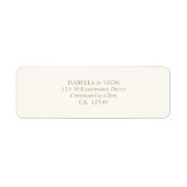Ivory | Simple Wedding Return Address (Vorne)