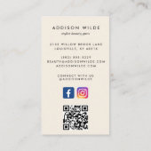 Ivory Social Media Instagram Facebook QR-Code Visitenkarte (Rückseite)