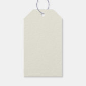 Ivory Solid Color Anpassen Geschenkanhänger (Rückseite)