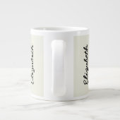 Ivory Solid Color Anpassen Jumbo-Tasse (Rückseite)