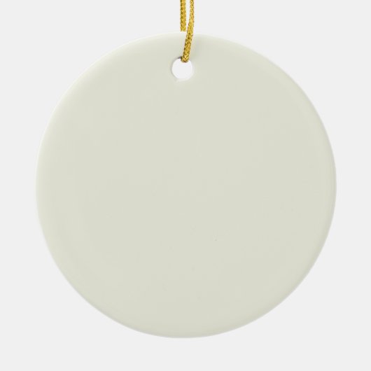 Ivory Solid Color Anpassen Keramik Ornament (Vorne)