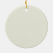 Ivory Solid Color Anpassen Keramik Ornament (Hinten)