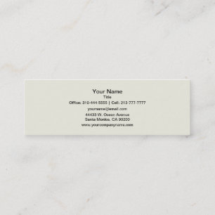 Ivory Solid Color Anpassen Mini Visitenkarte
