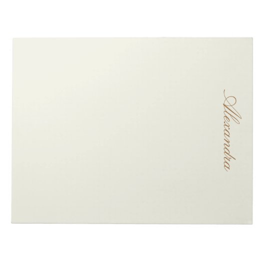 Ivory Solid Color Anpassen Notizblock (Vorderseite)