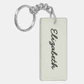 Ivory Solid Color Anpassen Schlüsselanhänger (Vorderseite links)