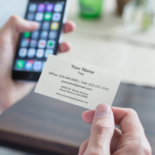 Ivory Solid Color Anpassen Visitenkarte