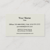 Ivory Solid Color Anpassen Visitenkarte (Rückseite)