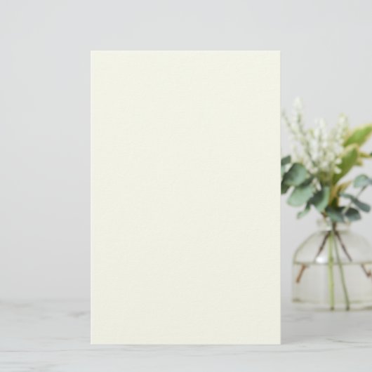 Ivory Solid Color Briefpapier (Stehend Vorderseite)