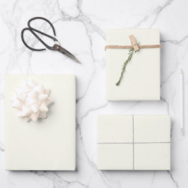 Ivory Solid Color Geschenkpapier Set