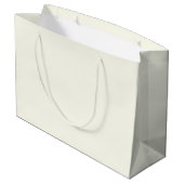 Ivory Solid Color Große Geschenktüte (Rückseite Schrägansicht)