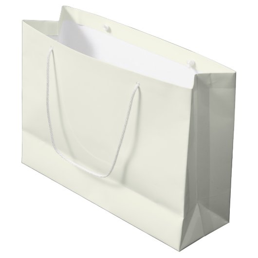 Ivory Solid Color Große Geschenktüte (Vorderseite Schrägansicht)