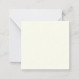 Ivory Solid Color Mitteilungskarte