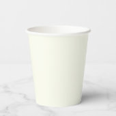 Ivory Solid Color Pappbecher (Rückseite)