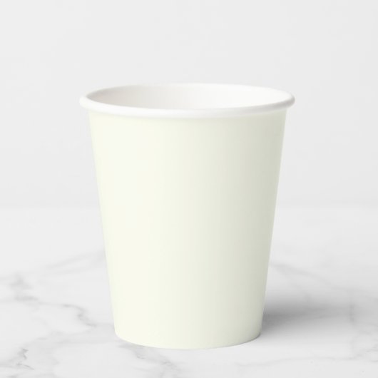 Ivory Solid Color Pappbecher (Vorderseite)