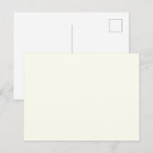 Ivory Solid Color Postkarte (Vorne/Hinten)