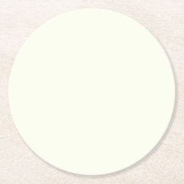Ivory Solid Color Runder Pappuntersetzer