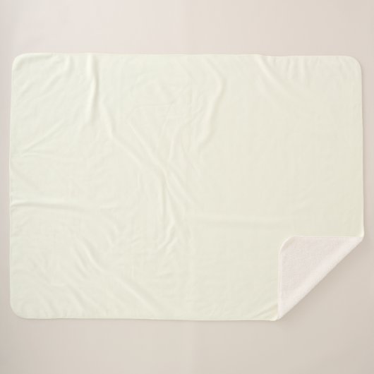 Ivory Solid Color Sherpadecke (Vorderseite (Horizontal))