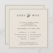 Ivory Square Probe Dinner Einladung (Vorne/Hinten)