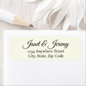 Ivory Stylized Names Wedding Address (Insitu)