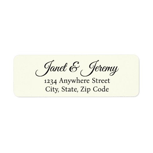 Ivory Stylized Names Wedding Address (Vorne)