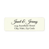 Ivory Stylized Names Wedding Return Address (Vorne)