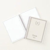Ivory taupe Monogram Personalized Quiet Luxury Notizblock (Innenseite)