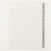 Ivory taupe Monogram Personalized Quiet Luxury Planer (Rückseite)