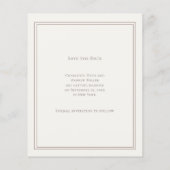 Ivory taupe monogram wreath wedding Save the Date  Flyer (Hinten)