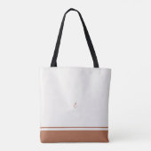 Ivory Terracotta Floral Line Art Minimalist Zen Tasche (Rückseite)