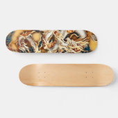 Ivory Tribal Dragon Element Custom Pro Park Board Skateboard (Horizontal)