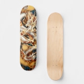 Ivory Tribal Dragon Element Custom Pro Park Board Skateboard (Vorderseite)