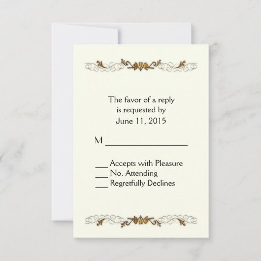Ivory Vine UAWG RSVP Karte (Vorderseite)