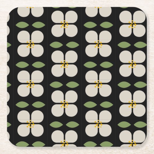 IVORY VINES - Moderner Untersetzer für Blumenpapie (Vorderseite)