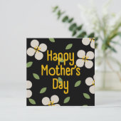 IVORY VINES - Mother's Day Floral Invitation Card Einladung (Stehend Vorderseite)