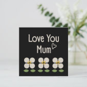 IVORY VINES - Mother's Day Floral Invitation Card Einladung (Stehend Vorderseite)