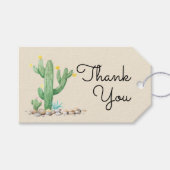 Ivory Watercolor Cactus Geschenkanhänger (Vorderseite (Horizontal))