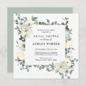 Ivory Watercolor | Eukalyptus-Brautparty Einladung